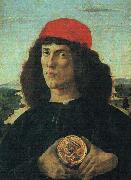 Sandro Botticelli Portrait of a Man with a Medal painting